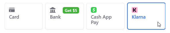 Select Klarna Option